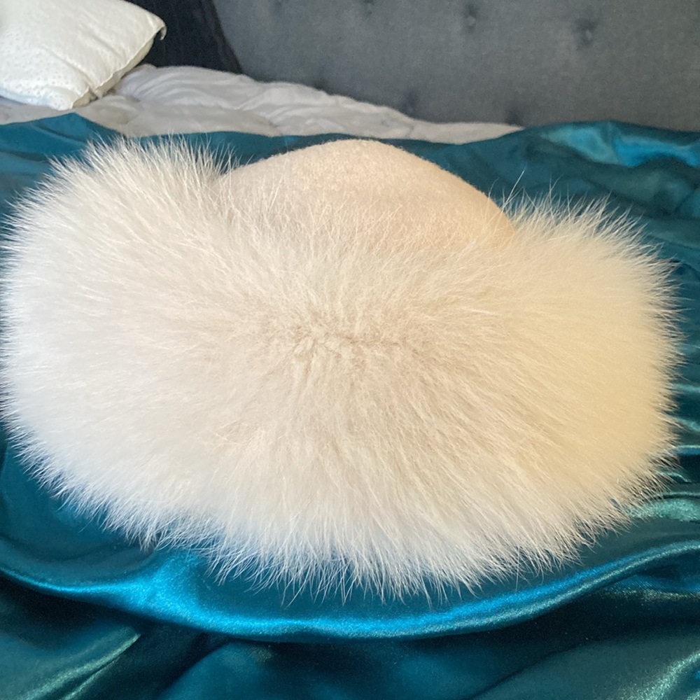Authentic fox fur Canadian hat